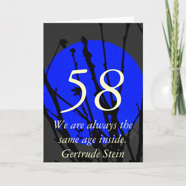 58th Age Birthday Quote Greeting Card (Front)