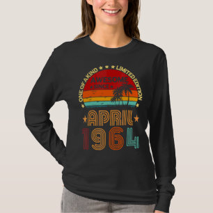 58th Birthday Awesome Since April 1964 Vintage T-Shirt