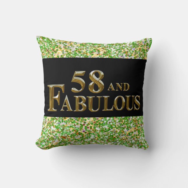 58th  Birthday  Cushion (Front)