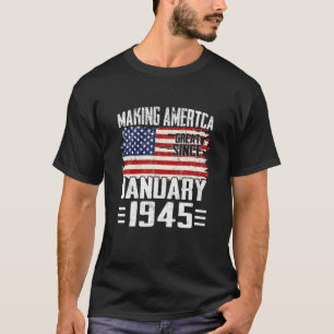 58Th Birthday January 1964 American Flag 58 Years T-Shirt
