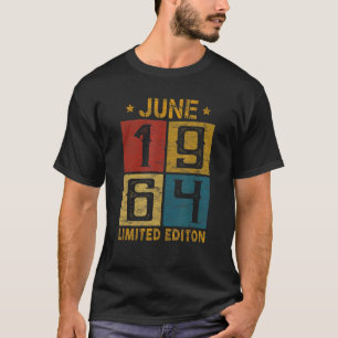 58th Birthday June 1964 Born In 1964 58 Yrs Old Bd T-Shirt
