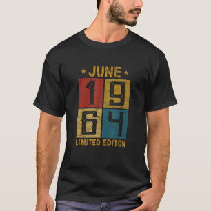 58th Birthday June 1964 Born In 1964 58 Yrs Old Bd T-Shirt