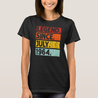 58th Birthday  Legend Since July 1964 58 Years Old T-Shirt