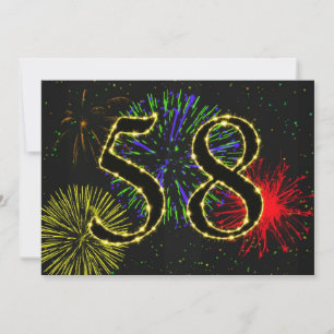 58th birthday party invitate invitation