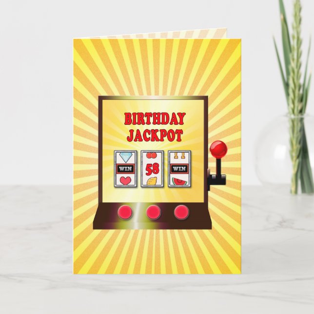 58th birthday slot machine card (Front)
