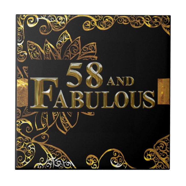 58th  Birthday  Tile (Front)