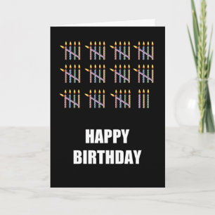 58th Birthday with Candles Card