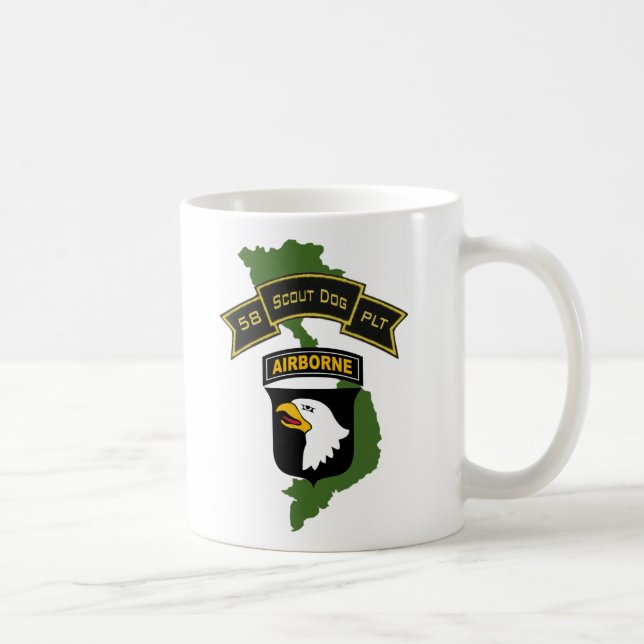 58th Scout Dog Platoon 101ID Coffee Cup (Right)