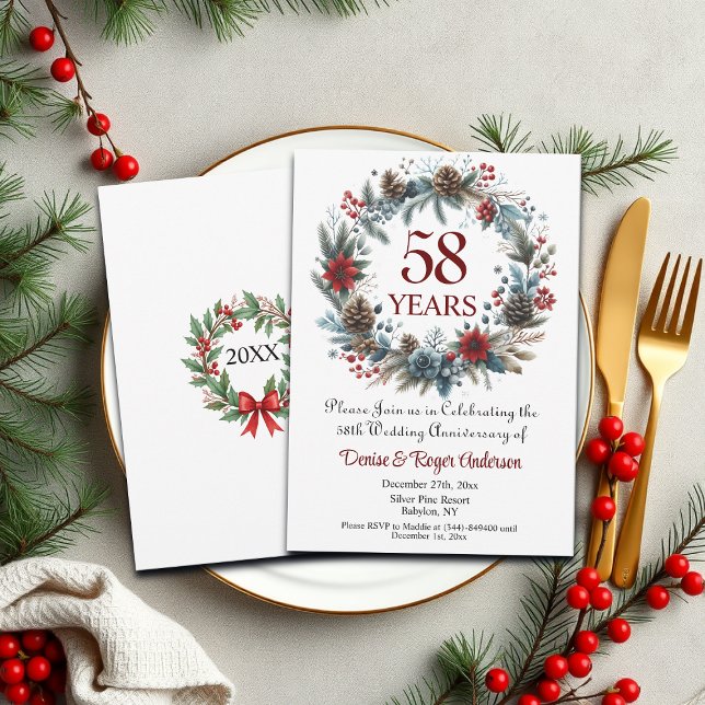 58th Wedding Anniversary Winter Invitation (Creator Uploaded)