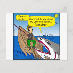 595 Poseidon cartoon Postcard