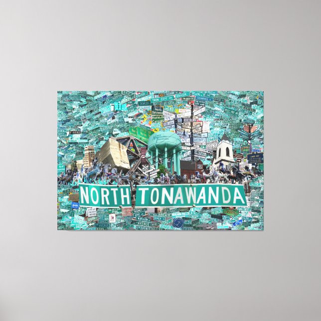 59.26" x 40.00 Stretched Canvas - Streets of NT  (Front)