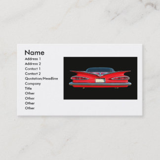59 CHEVY, Name, Address 1, Address 2, Contact 1... Business Card