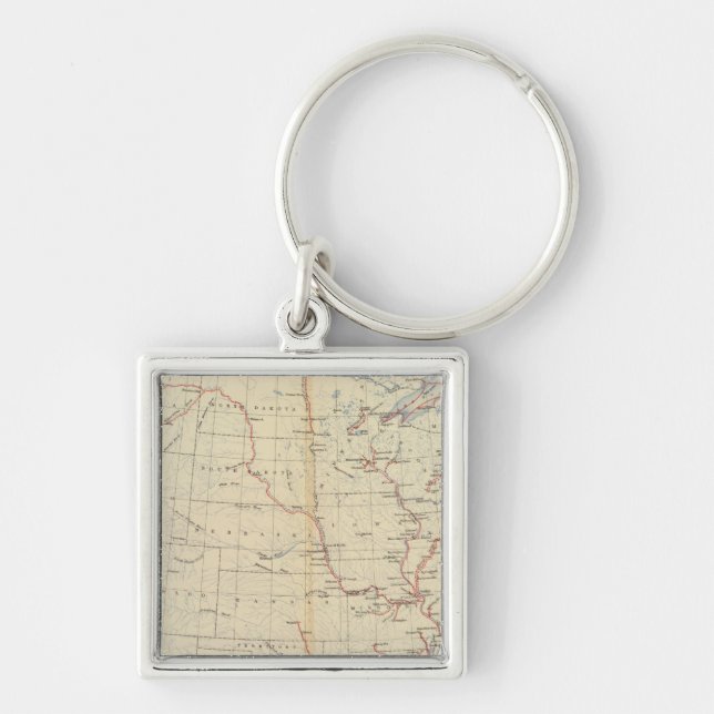 59 Navigable rivers, routes 1890 Key Ring (Front)