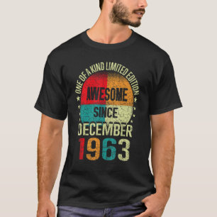 59 Year Awesome Since December 1963 Vintage 59th B T-Shirt
