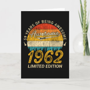 59 Year Old Bday 1962 Awesome Since 59th Birthday Card