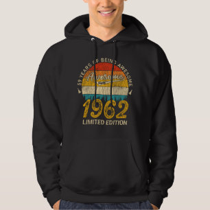 59 Year Old Bday 1962 Awesome Since 59th Birthday Hoodie