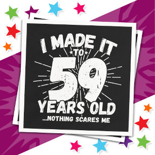 59 Year Old Sarcastic Meme Funny 59th Birthday Napkin