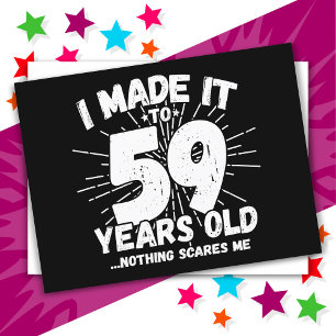 59 Year Old Sarcastic Meme Funny 59th Birthday Postcard