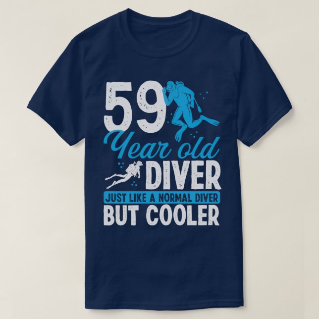 59 Year Scuba Diving Diver Snorkel 59 Birthday T-Shirt (Design Front)