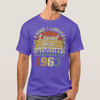 59 Years Old Gifts Legend Since August 1963th Birt T-Shirt