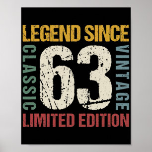 59 Years Old Vintage 1963 59th Birthday Poster