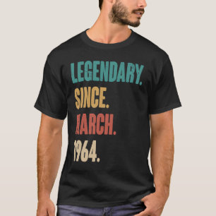 59 Years Old Vintage 1964 Birthday March 59th Deco T-Shirt