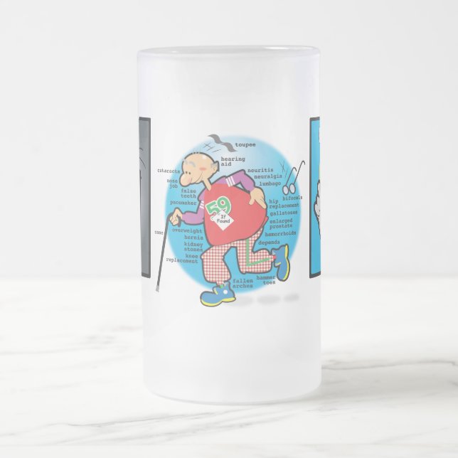 ’59er Retired? Not Me Frosted Glass Beer Mug (Center)