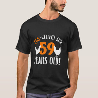 59th Birthday 59 Years Old Chicken Farmer Chicken  T-Shirt