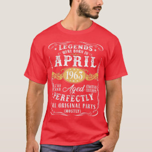 59th Birthday Decoration Legends Were Born In Apri T-Shirt