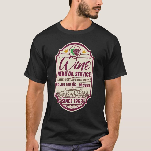 59th Birthday I Label Wine Decanter I Wine Removal T-Shirt (Front)