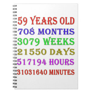 59th Birthday Milestones Notebook