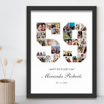 59th Birthday Number 59 Custom Photo Collage Poster<br><div class="desc">Celebrate 59th birthday with this personalised number 59 photo collage poster. This customisable gift is also perfect for wedding anniversary. It's a great way to display precious memories from your wedding and married life. The poster features a collage of photos capturing those special moments, and it can be customised with...</div>
