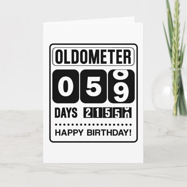 59th Birthday Oldometer Card (Front)