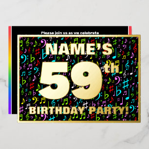 59th Birthday Party — Fun, Colourful Music Symbols