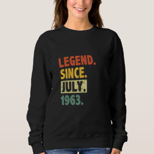 59th Birthday Retro 59 Years Old Legend Since July Sweatshirt