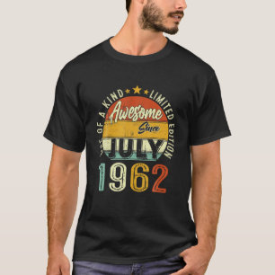 59Th Birthday Retro Vintage Born In July 1962 59 Y T-Shirt