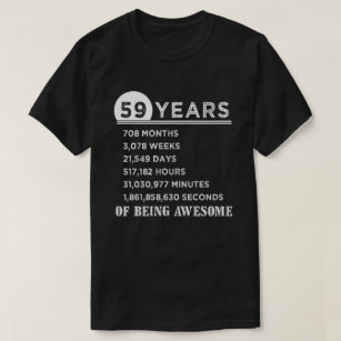 59th Birthday Shirt 59 Years Old Anniversary Gifts