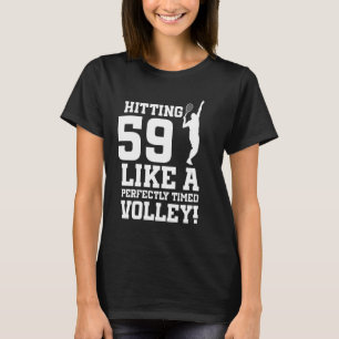 59th Birthday Tennis 59 Years Old Tennis Player Bi T-Shirt