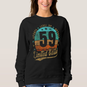 59th Birthday Update Level Up Vintage Retro Sweatshirt