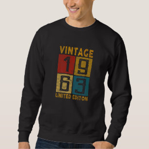 59th Birthday Vintage 1963 Born In 1963 59 Yrs Old Sweatshirt