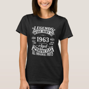 59th Birthday Vintage Legends Born In 1963 59 T-Shirt