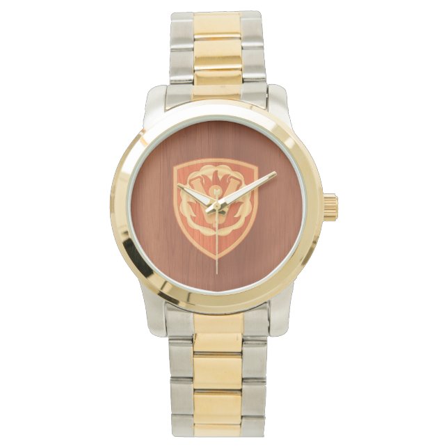 59th Ordnance Brigade Patch - pine wood inlay look Watch (Front)