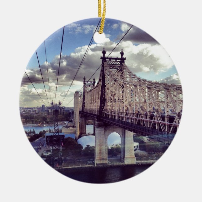 59th Street Bridge Ceramic Tree Decoration (Front)