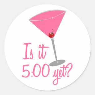 5:00 CLASSIC ROUND STICKER