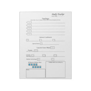 5 - 1 Daily Food Tracker Notepad