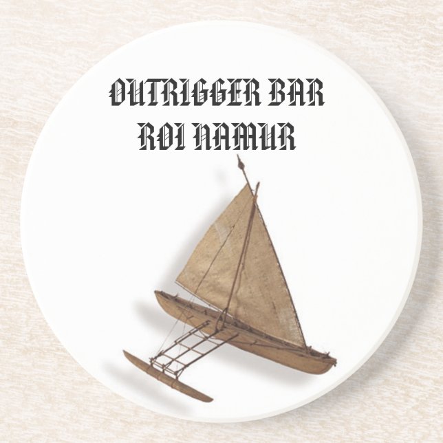 5-1naurucanoe, OUTRIGGER BAR ROI NAMUR Coaster (Front)