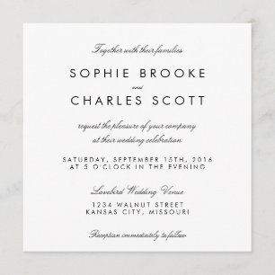 5.25" Square Simple Chic Template Wedding