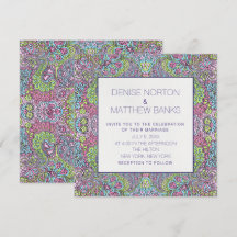 5.25" x 5.25" Groovy Daisy Wedding Invitation