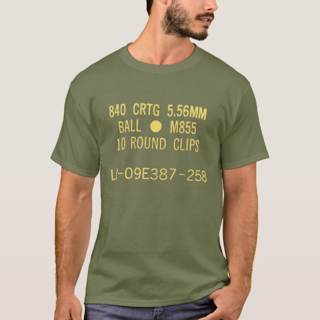 5.56x45mm M855 ammo can T-Shirt (Front)