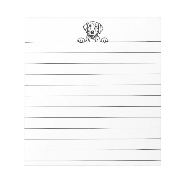 5.5”x6” Lined Labrador Notepad (Front)